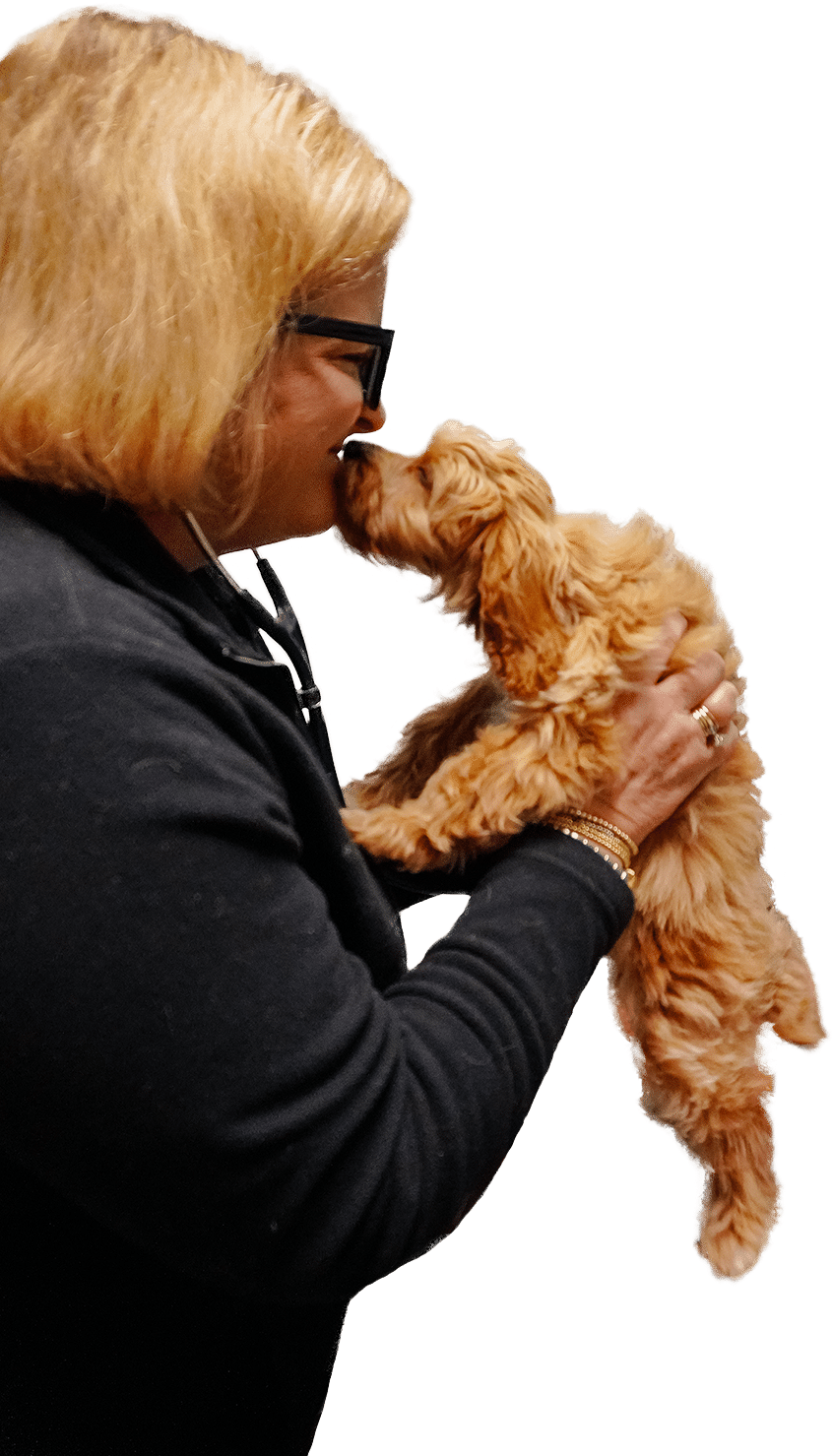 Women with puppy